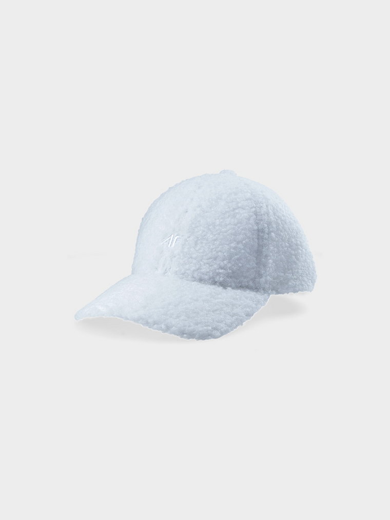 Czapka z daszkiem sherpa strapback damska - biała