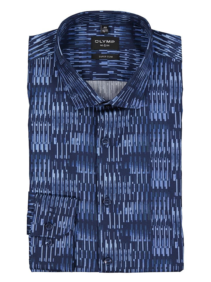 OLYMP Koszula "No 6 six" - Slim fit - w kolorze niebieskim