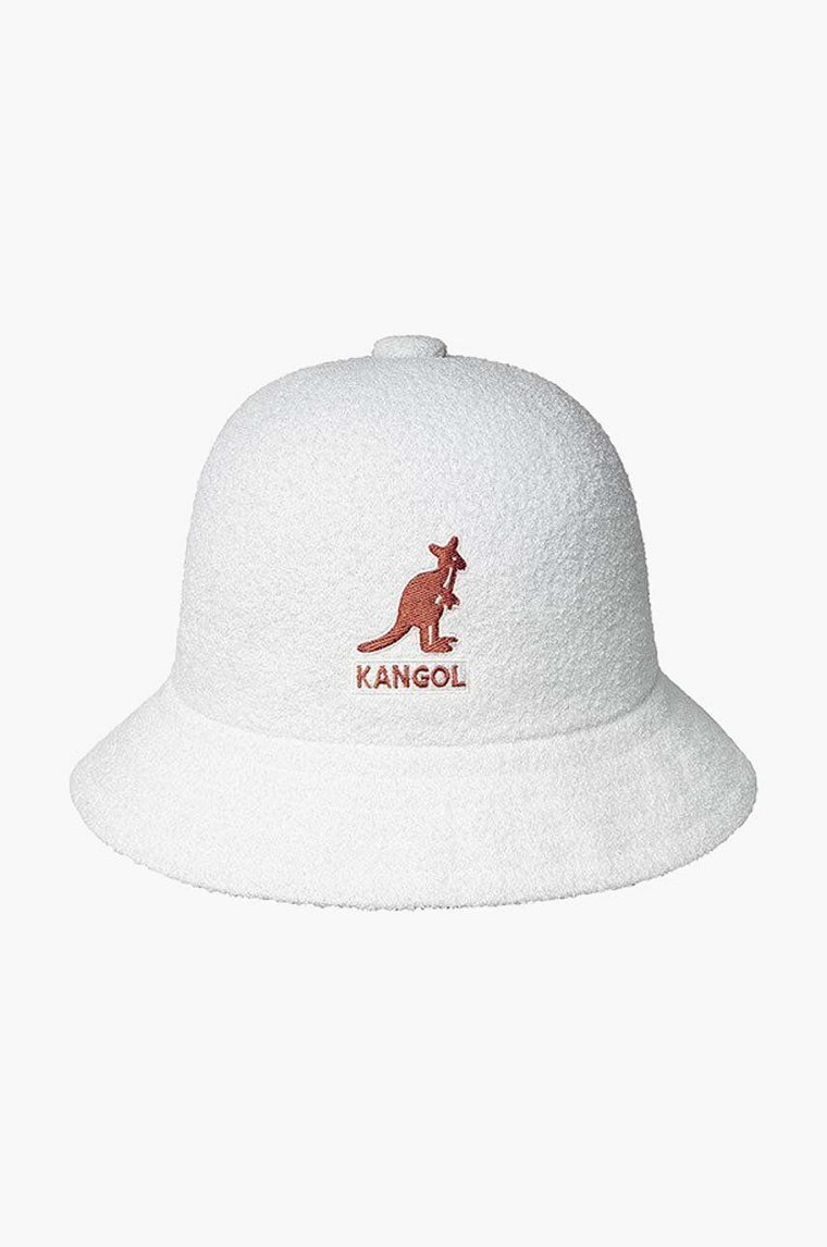 Kangol kapelusz Big Logo Casual kolor biały K3407 WHITE K3407.WHITE-WHITE