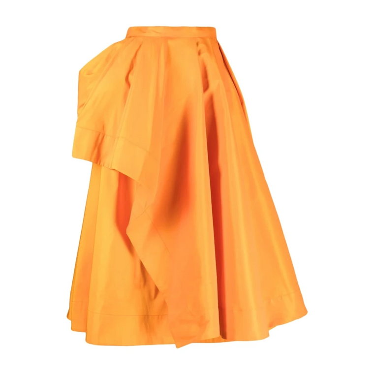 Pomarańczowa spódnica A-Line Midi Alexander McQueen