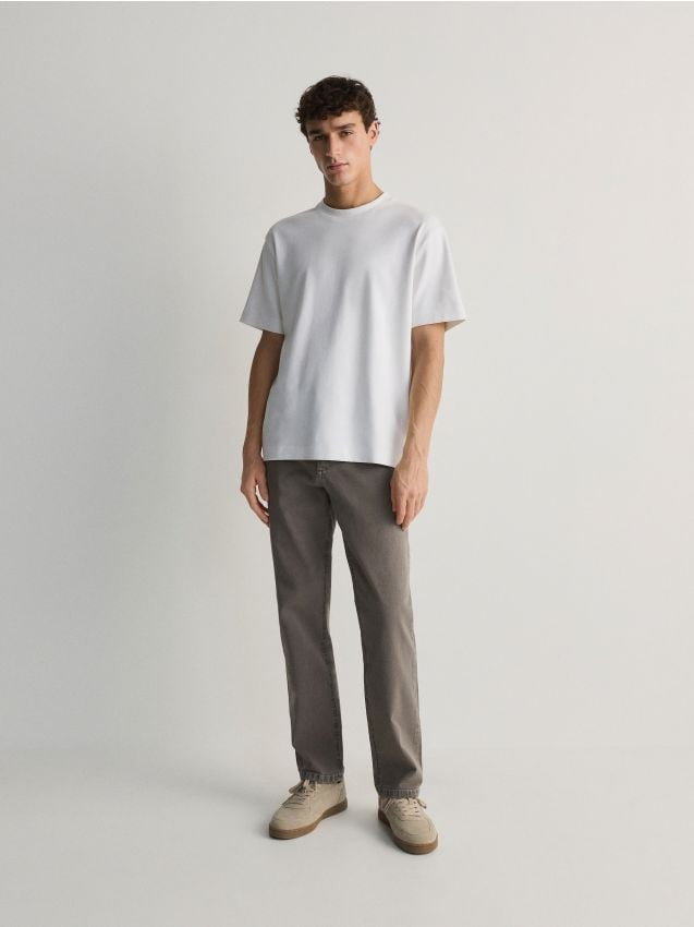 Reserved - Spodnie chino regular fit - ciemnoszary