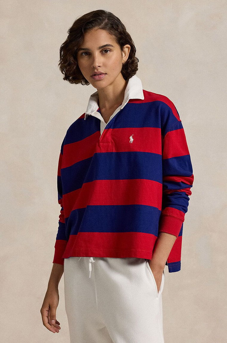 Polo Ralph Lauren longsleeve bawełniany kolor czerwony 211943012