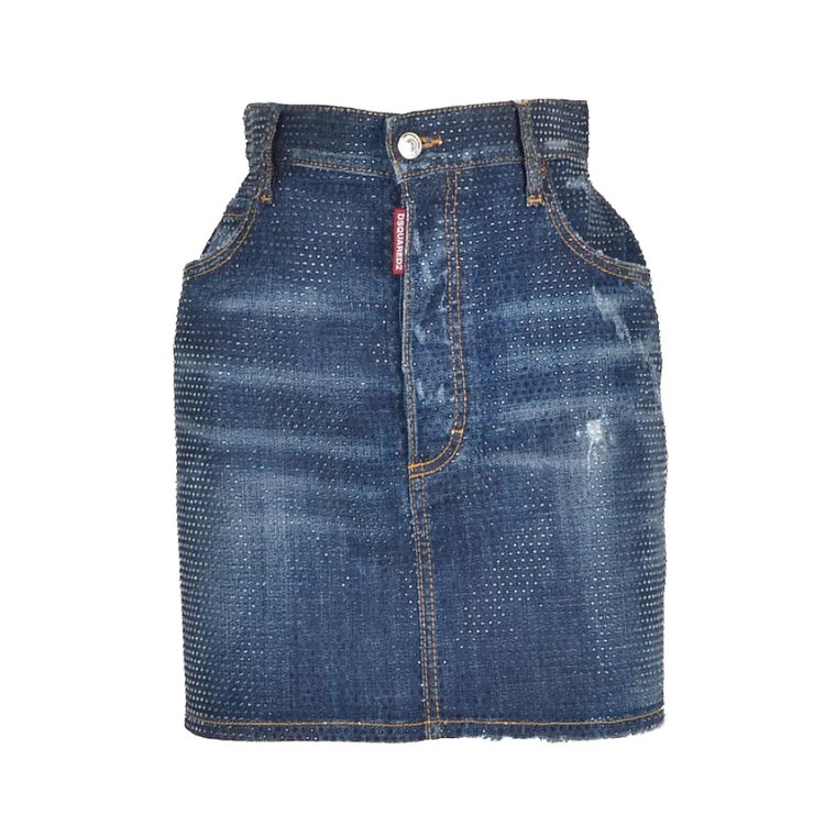 Spódnica z Denimu - Wysoka Jakość, Pochlebny Krój Dsquared2