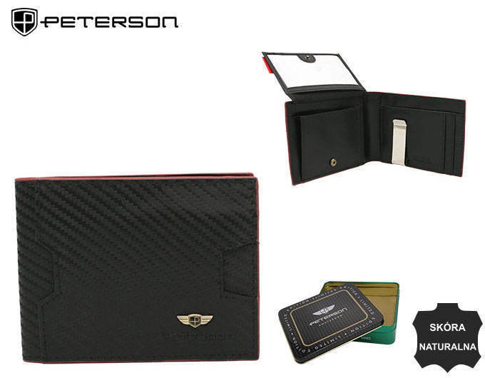 Elegancki, skórzany portfel męski z systemem RFID  Peterson