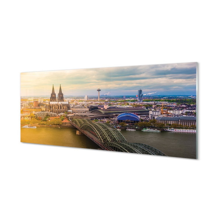 Panel ścienny Niemcy Rzeka panoramy mosty 125x50 cm