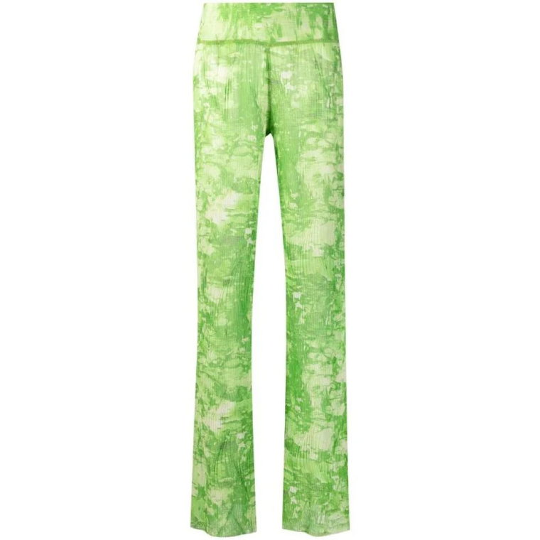 Zielone Spodnie Plisowane z Siateczki Henrik Vibskov