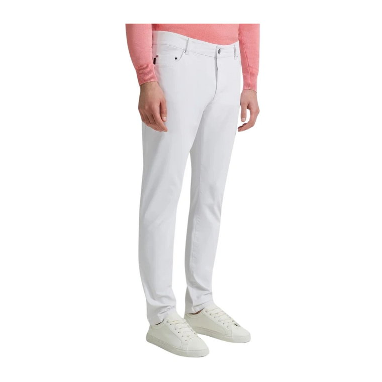 Białe Elastyczne Spodnie Slim Fit Surflex RRD