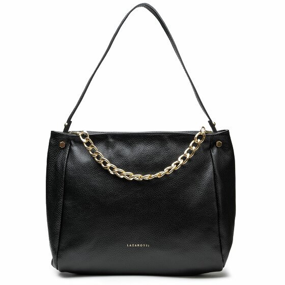 Lazarotti Milano Leather Shoulder Bag 41 cm black