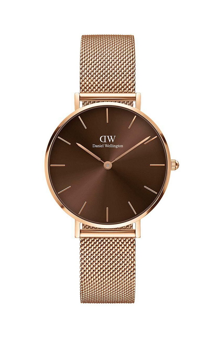 Daniel Wellington zegarek PETITE AMBER damski kolor złoty