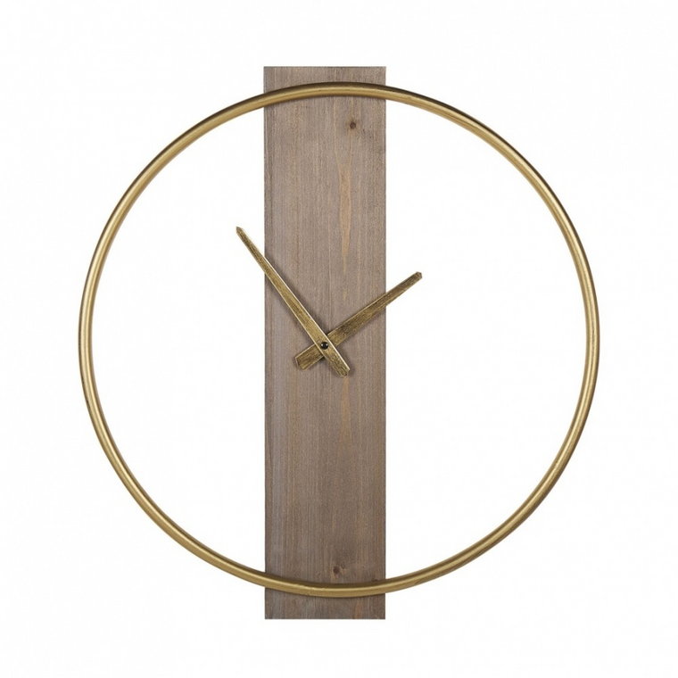 Zegar ścienny ø 47 cm jasne drewno ze złotym CASITAS kod: 4251682260732
