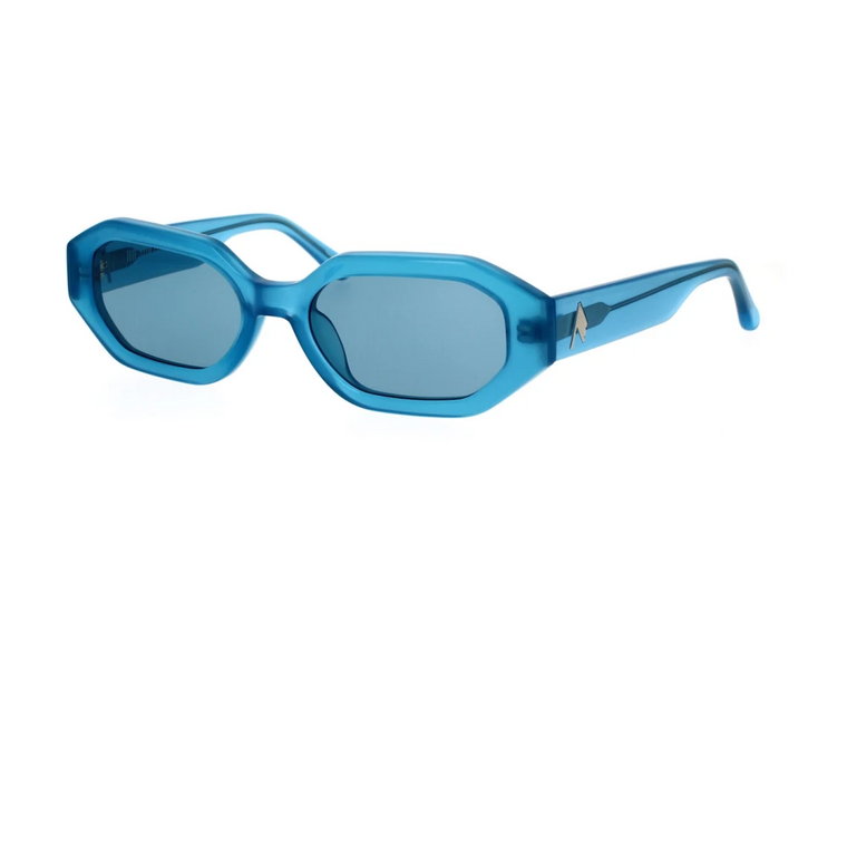 Unisex Irene 14C12 Niebieskie Okulary Przeciwsłoneczne z Acetatową Oprawką The Attico
