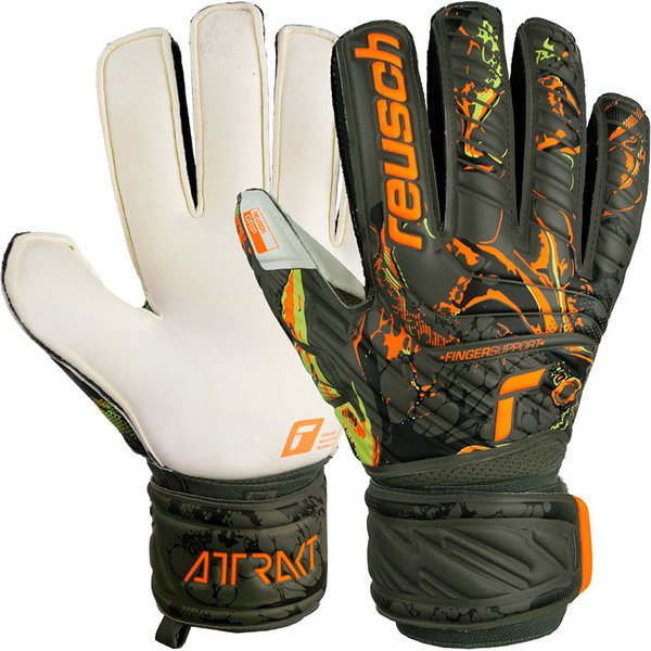 Rękawice bramkarskie Attrakt Grip Finger Support New Reusch