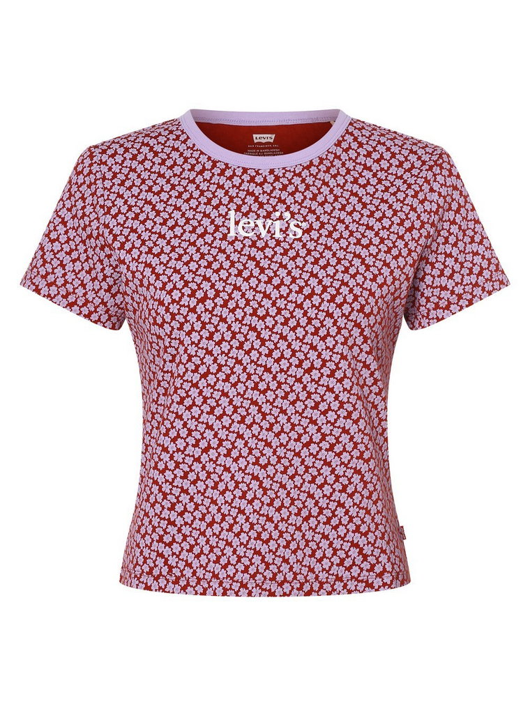 Levi's - T-shirt damski, wielokolorowy|czerwony|lila|różowy