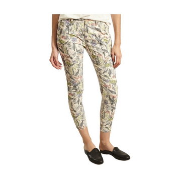 Reiko, Sandy Floral Print 7/8 Length Trousers Beżowy, female,