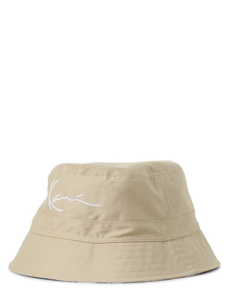 Karl Kani - Damski bucket hat z dwustronnym wzorem, beżowy|biały|wielokolorowy