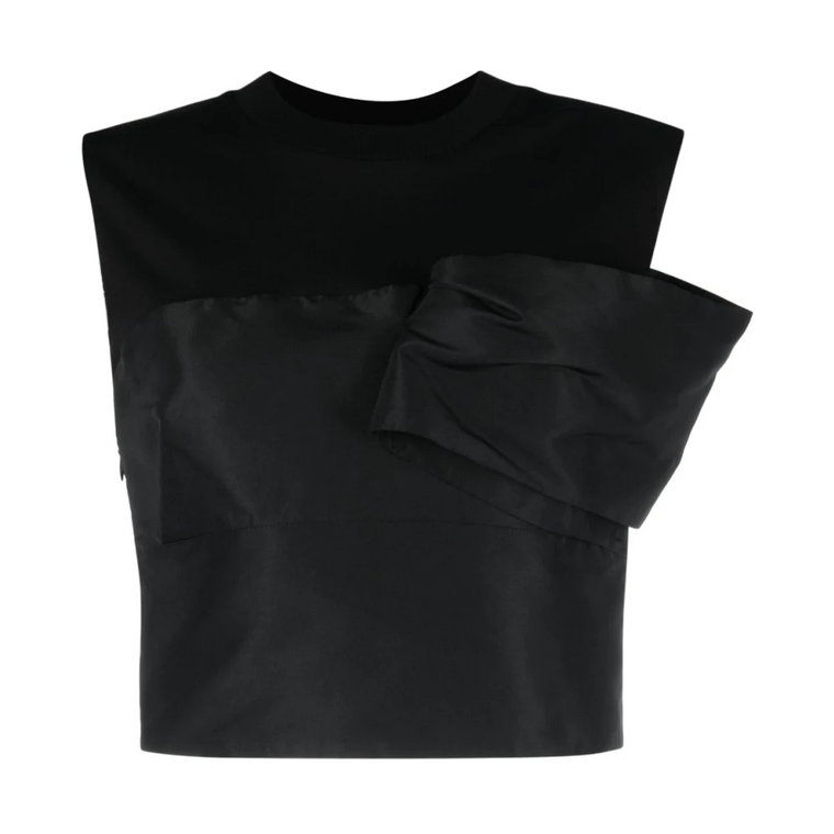 Czarny Bawełniany Top Bez Rękawów dla Kobiet Alexander McQueen