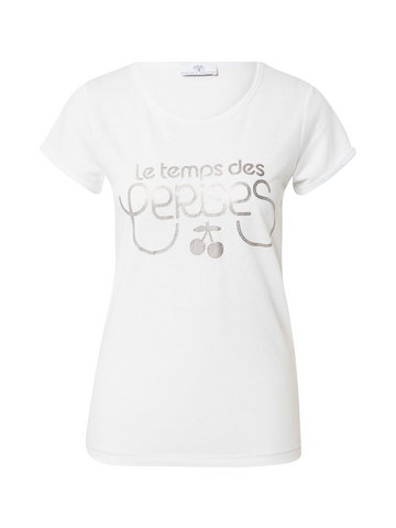 Le Temps Des Cerises Koszulka 'Basitrame'  srebrny / biały