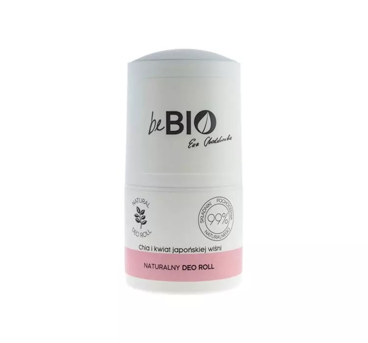 BEBIO NATURALNY DEZODORANT ROLL ON CHIA I KWIAT JAPOŃSKIEJ WIŚNI 50ML