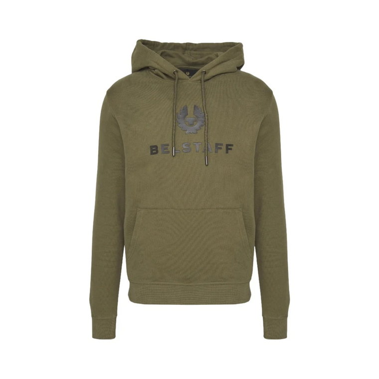 Signature Hoodie Olive-XL, Kolorowy Blok Projekt Belstaff