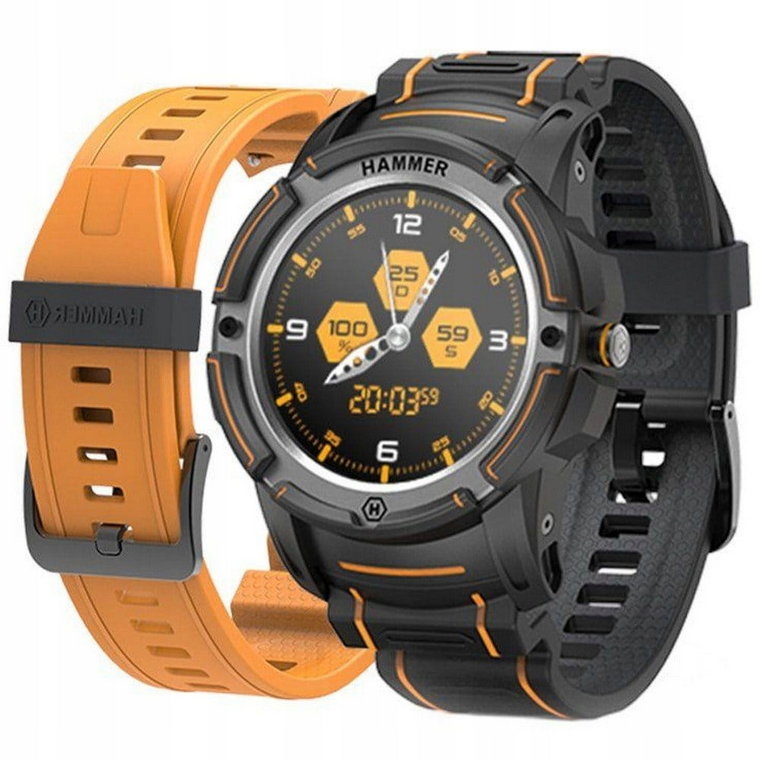 MyPhone Hammer Watch IP68 Gps Czarny/Pomarańczowy