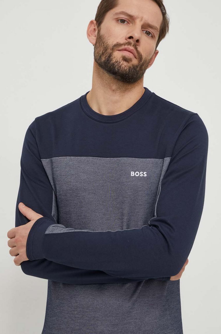 BOSS bluza męska kolor granatowy melanżowa 50515147