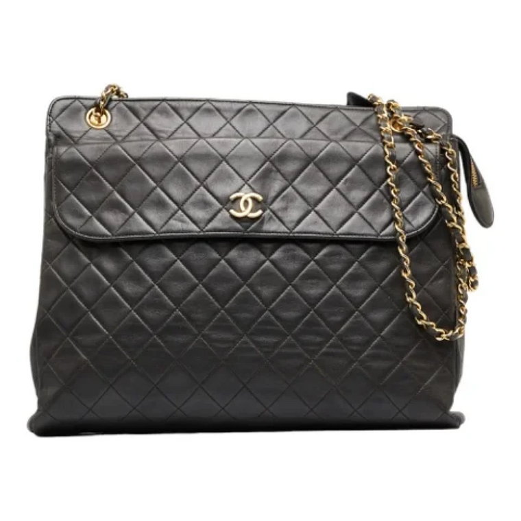Czarna torebka na ramię Chanel zamszowa Chanel Vintage