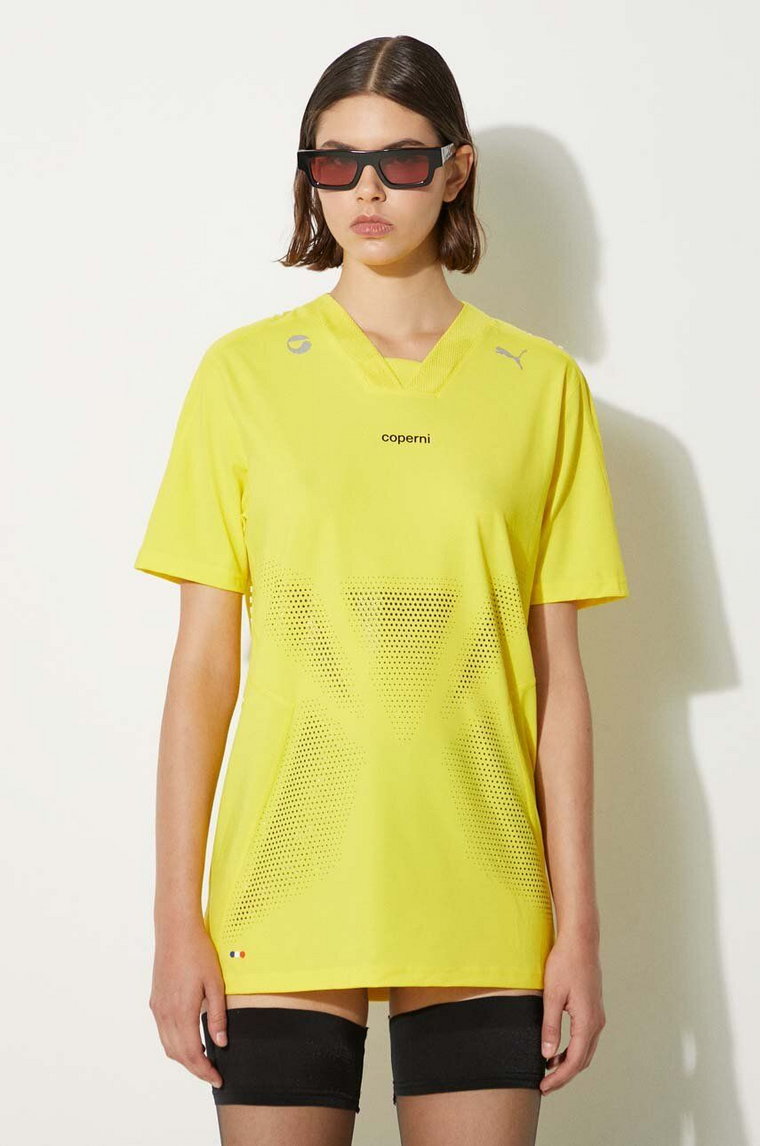 Coperni t-shirt PUMA x COPERNI Football Jersey damski kolor żółty 62798285