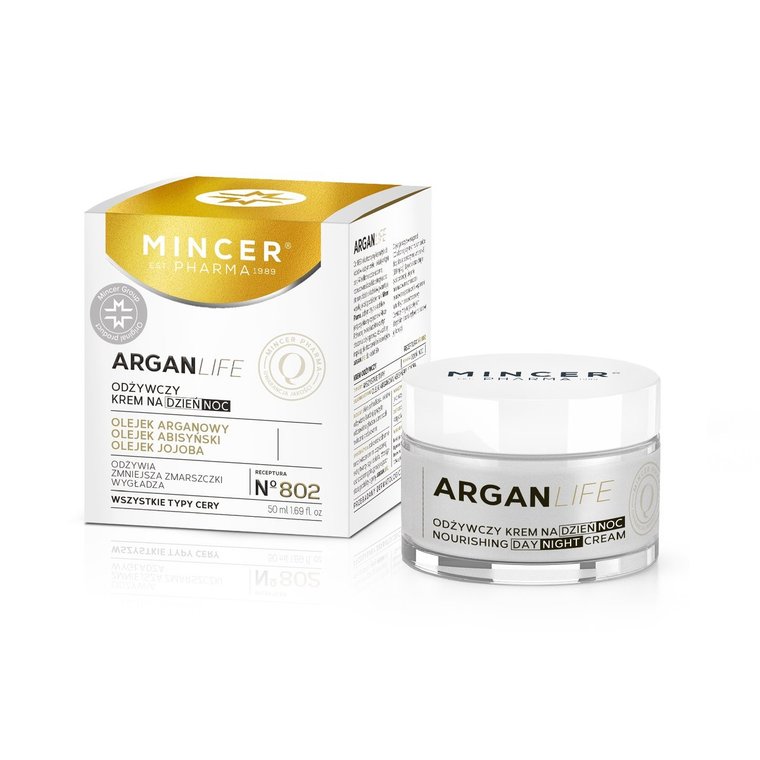 Mincer Pharma, ArganLife 50+, krem odżywczy na dzień i noc nr 802, 50 ml