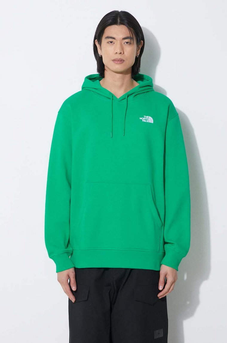 The North Face bluza M Essential Hoodie męska kolor zielony z kapturem gładka NF0A7ZJ9PO81