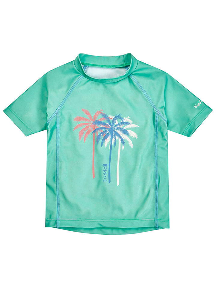 Playshoes Koszulka kąpielowa "Palmen" w kolorze turkusowym