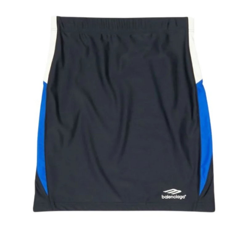 Stretch Rock - Spódnica o wysokim stanie z elastycznym pasem i kontrastowymi detalami Balenciaga