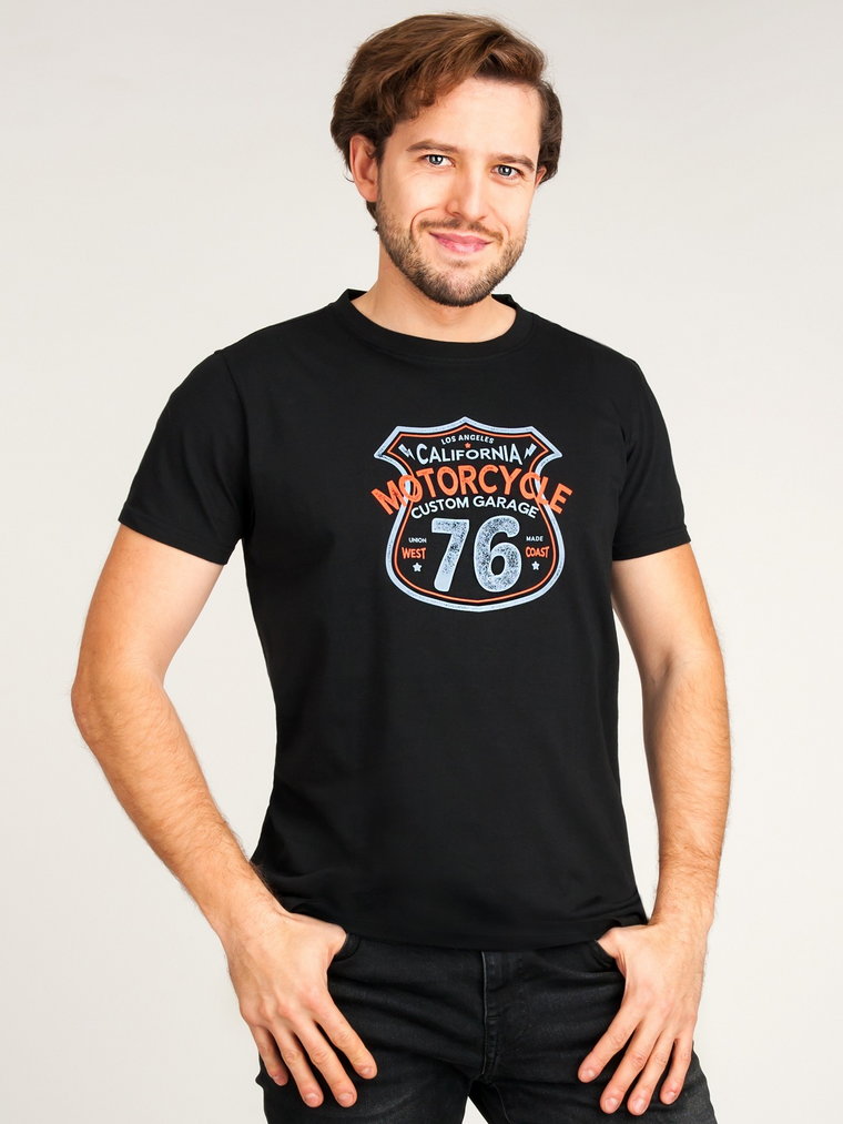 Koszulka męska t-shirt bawełniany MOTORCYCLE M