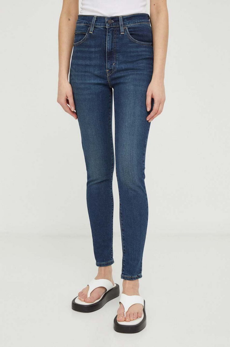 Levi's jeansy RETRO HIGH SKINNY damskie kolor granatowy