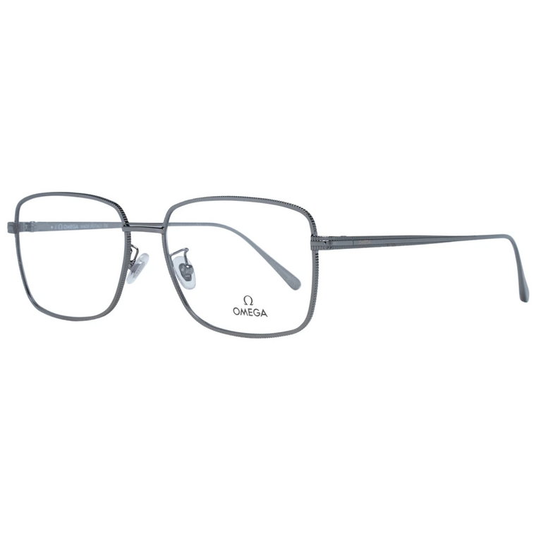 Gunmetal Prostokątne Okulary Optyczne dla Mężczyzn Omega