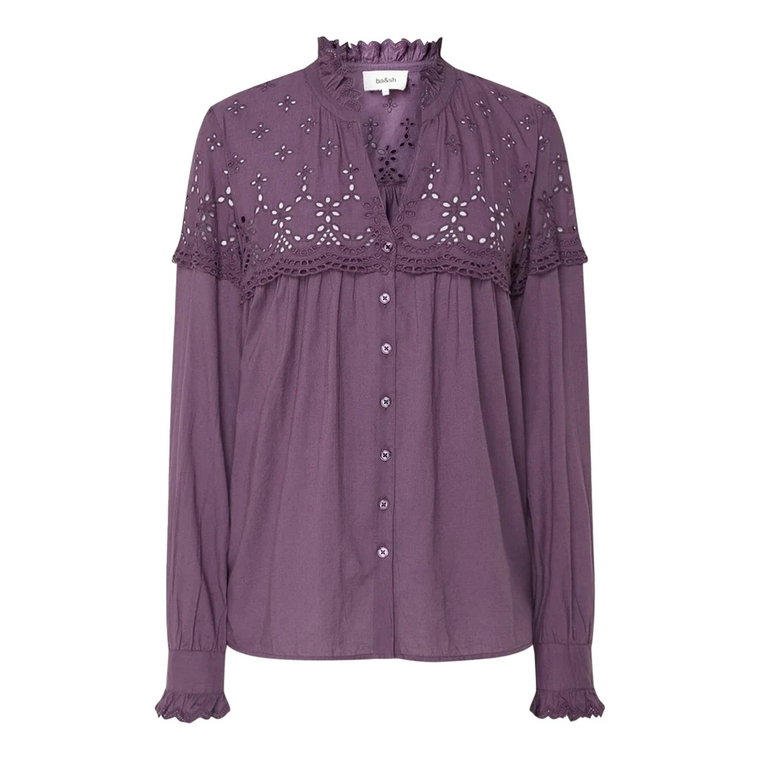 Elegancka Bluzka Sarah w Kolorze Fioletowym Ba&Sh