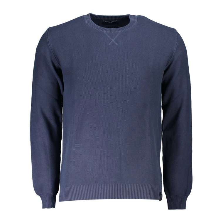Niebieski Sweter z Bawełny z Kontrastującymi Szczegółami North Sails