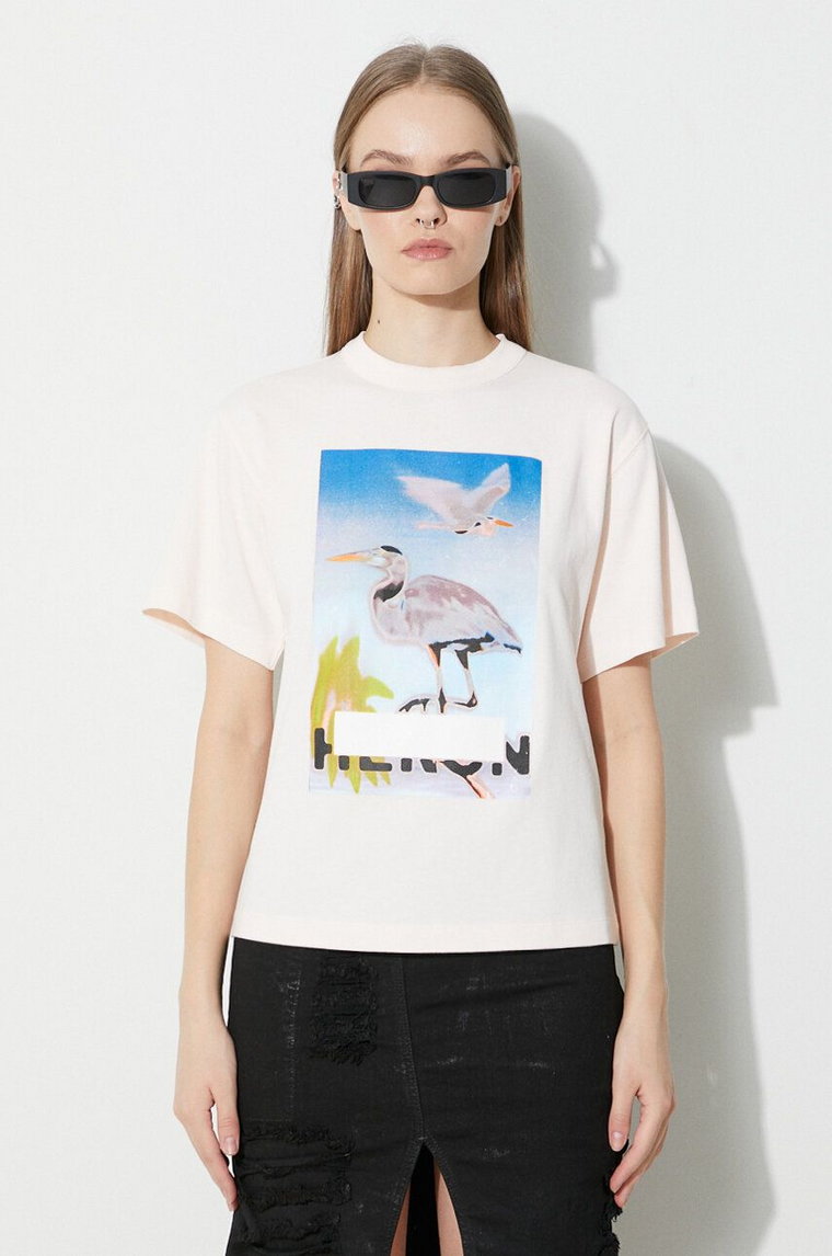 Heron Preston t-shirt bawełniany Censored Heron Ss Tee damski kolor różowy HWAA032F23JER0033037