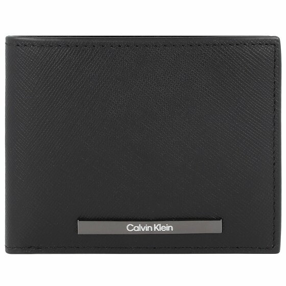 Calvin Klein Modern Bar Portfel Ochrona RFID Skórzany 11 cm black