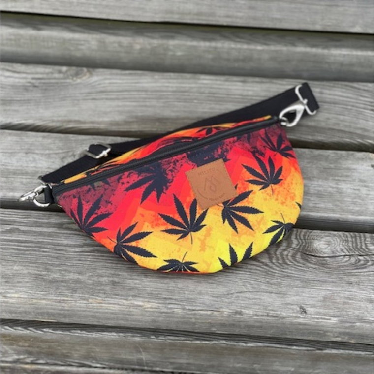 Nerka Mili Belt Bag L - liście reggae