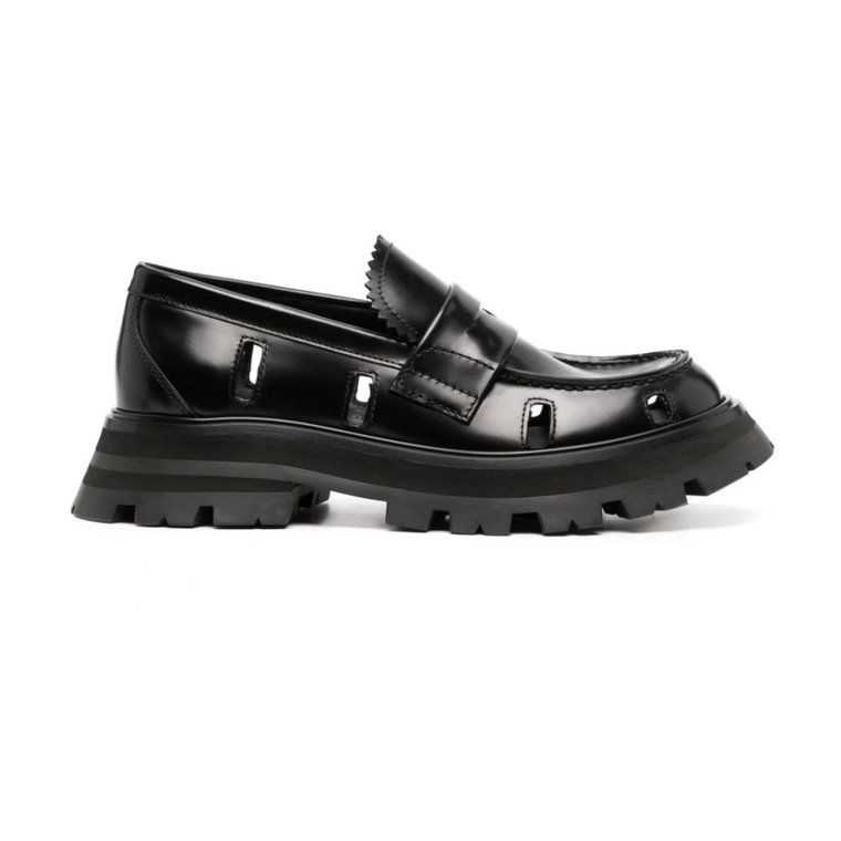 Chunky Loafers z Czarną Skórą Alexander McQueen