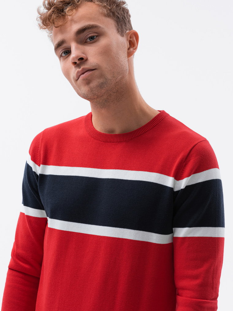 Sweter męski - czerwony V1 E190