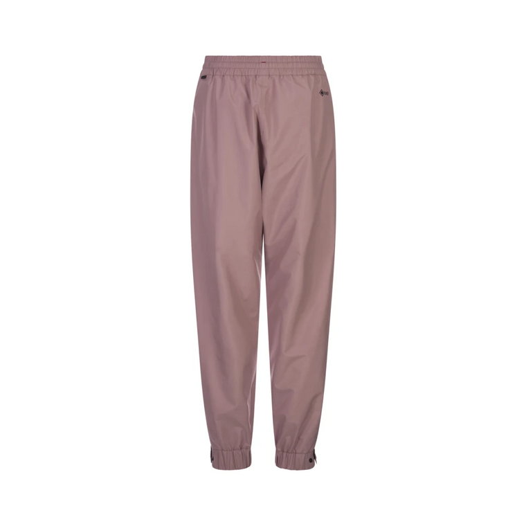 Różowe spodnie outdoor z wodoodpornymi zamkami Moncler
