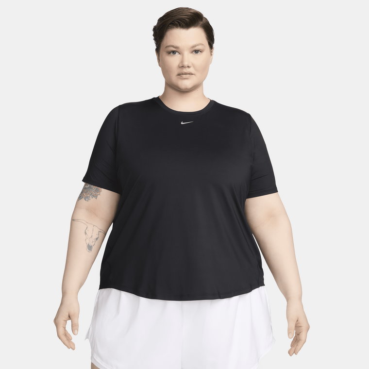 Damska koszulka z krótkim rękawem Dri-FIT Nike One Classic (duże rozmiary) - Fiolet