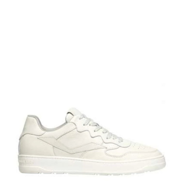 Białe skórzane buty z perforacjami - styl uliczny Voile Blanche