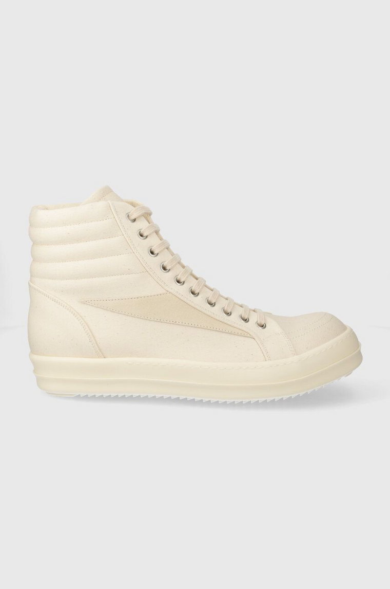 Rick Owens trampki Woven Shoes Vintage High Sneaks męskie kolor beżowy DU01D1810.NDKLVS.2111