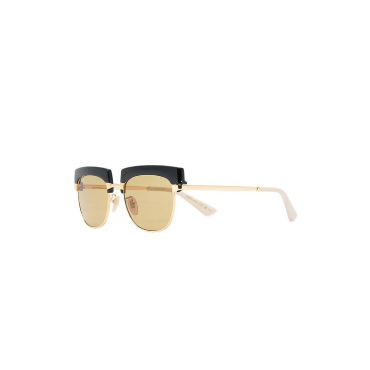 Gg1132S Sunglasses in Black Gold/Brown Havana Green Gucci