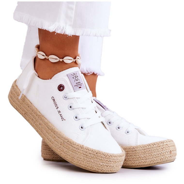 Big Star Buty Sportowe Espadryle Cross Jeans JJ2R4005C Białe