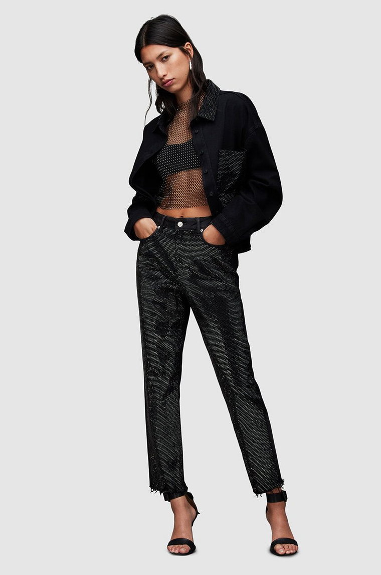 AllSaints jeansy Rali damskie high waist