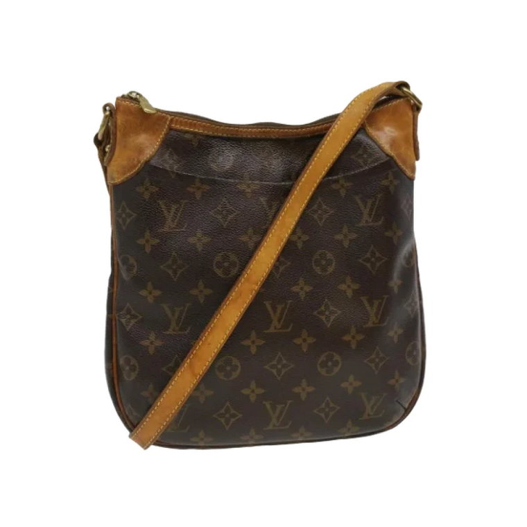 Używana brązowa torba na ramię z płótna Louis Vuitton Vintage