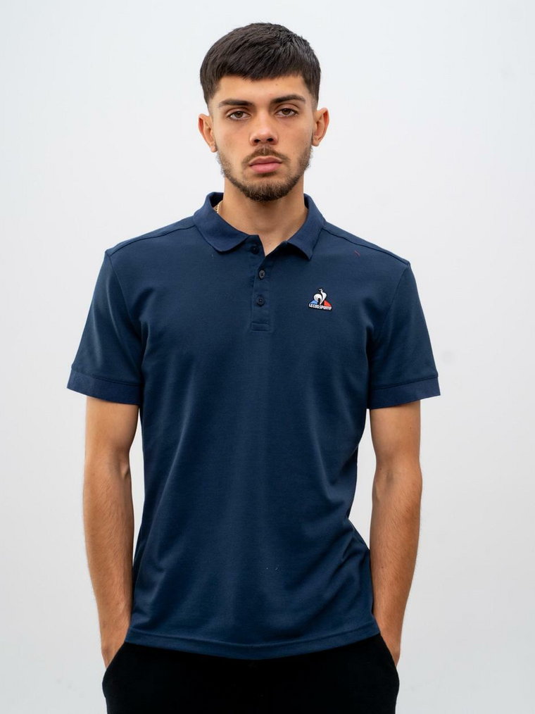 Koszulka Polo Z Krótkim Rękawem Le Coq Sportif Saison 1 Ciemna Niebieska